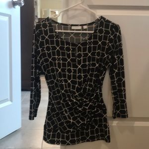 Keyhole, wrap blouse